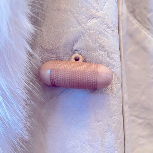 FOX FUR TRIMMED LEATHER COAT J. PERCY FOR MARVIN RICHARDS 80’s VINTAGE - Picture 9 of 10